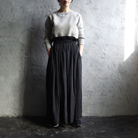 .less waist frill skirt (black  leopard)