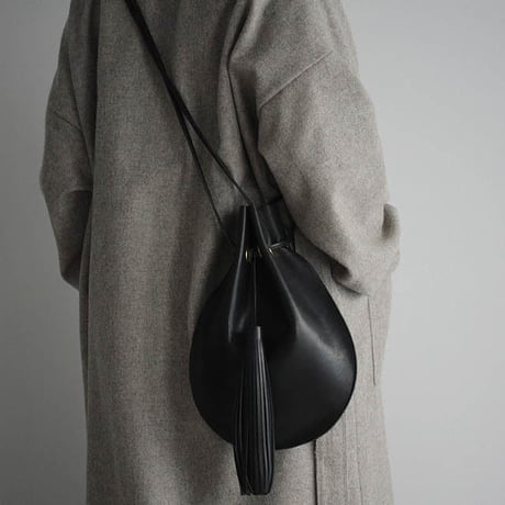 chiihao   round pochette large black