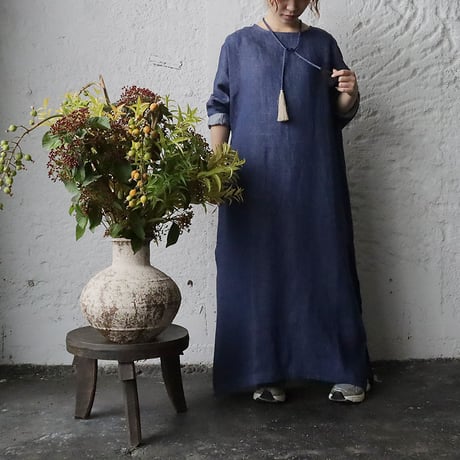 Tabrik linen denim onepiece (light blue)
