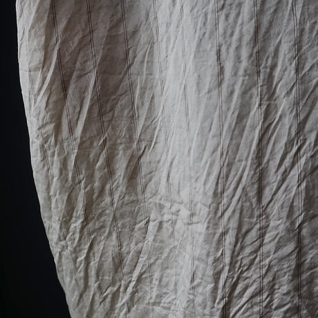 R&D.M.Co- stripe silk stand collar shirt (beige)