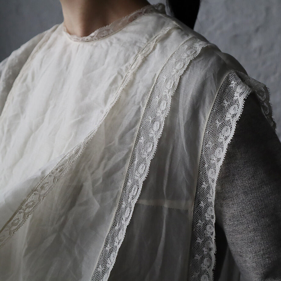 TOWAVASE Leavers tablier アイボリー TOWAVASE Leavers tablier (ivory) | nii-B | WEBSHOP