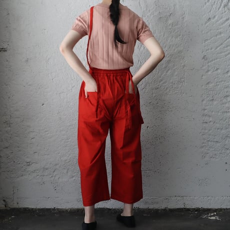 saruche long ribbon pants (red)