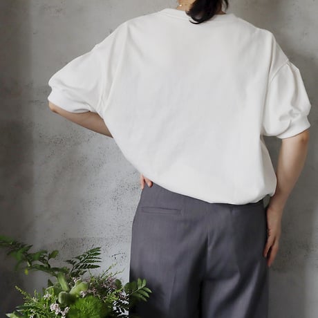 Le pivot halfsleeve sweat (offwhite/black)