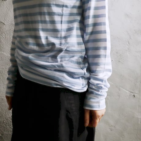 R&D.M.Co- gauze bouder L/T shirt(gray/sax/pink)