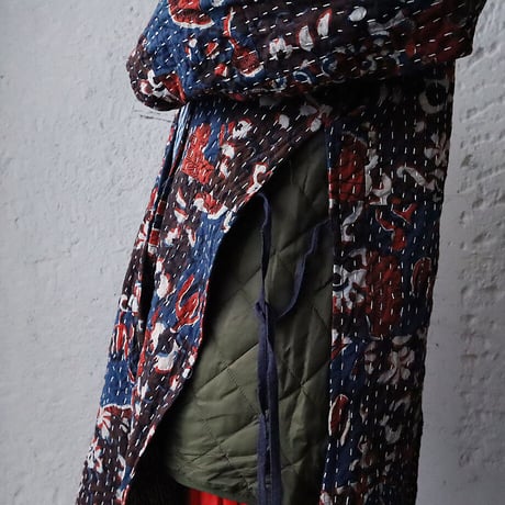 saruche gudri long jacket (red mix)