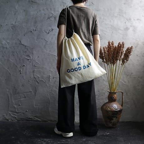 R&D.M.Co- hemp pajamas bag (silver/blue/red)