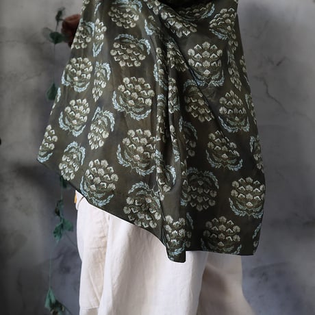 TOWAVASE sarasa silk blouse charlotte (khaki)