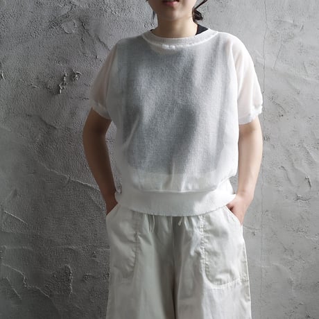Le pivot ramie short cardigan(offwhite)