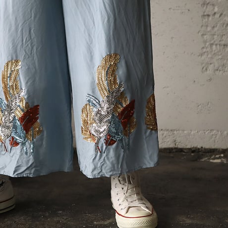 TOWAVASE Aile silk pants (blue)