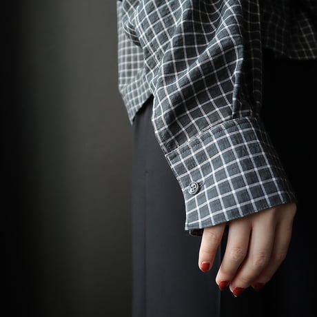 ànuke Check Short Shirts (charcoal gray)