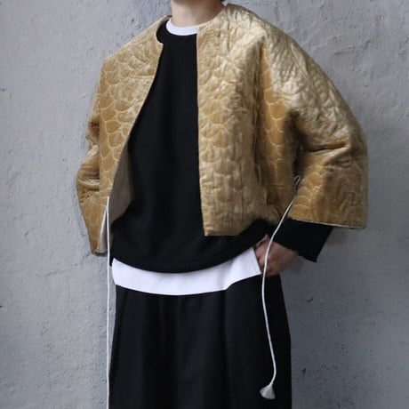 TOWAVASE velvet quilt  jacket  (camel)