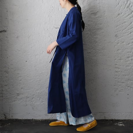 saruche chinese  kurta long  shirt (blue)