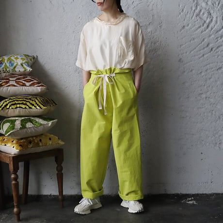 .less wrap pants (neon yellow)
