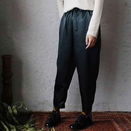 NOTA  satin pants (dark green)