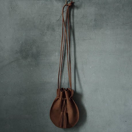 chiihao   round pochette camel