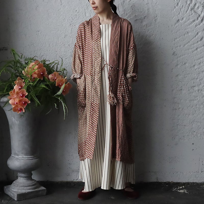 TOWAVASE sarasa silk robe (camel) | nii-B | WEB...