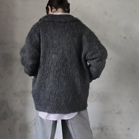 ànuke brashed knit jacket (charcoal)