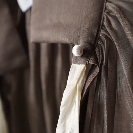 Tabrik  organdy gather one piece (olive)