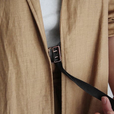 Tabrik coating linen coat beige