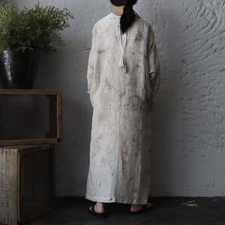 Tabrik linen tassel dress (logewood)
