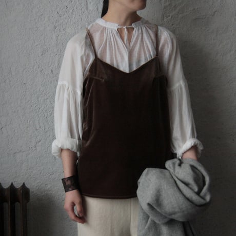 Tabrik velor camisole (khaki)