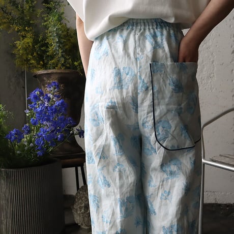 TOWAVASE Frais linen pants (blue)