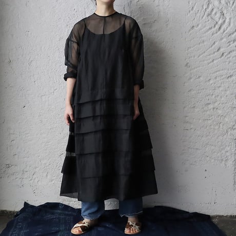 Tabrik  organdy dress (black)