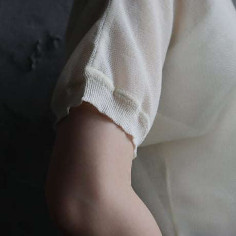 Le pivot ramie short cardigan(ivory)