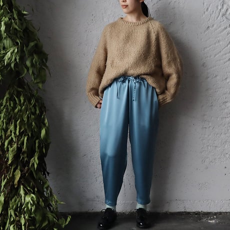 NOTA  satin pants (blue gray)