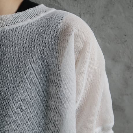 Le pivot ramie short cardigan(offwhite)