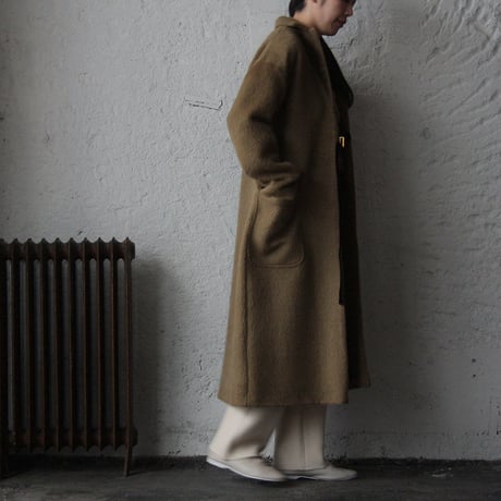 Tabrik alpaca shaggy coat (khaki)