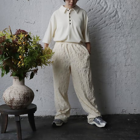 ànuke jacquard rough pants (ivory)