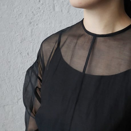 Tabrik  organdy dress (black)