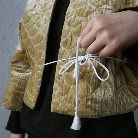 TOWAVASE velvet quilt  jacket  (camel)