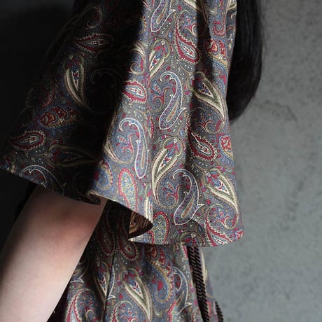 NOTA bell sleeve dress + purse  paisley