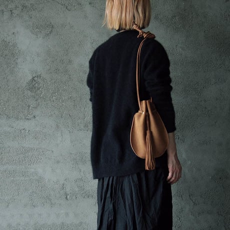 chiihao   round pochette camel