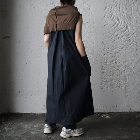 2B long gilet (navy)