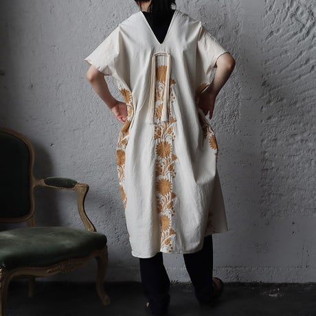 pips hand embroidered dress