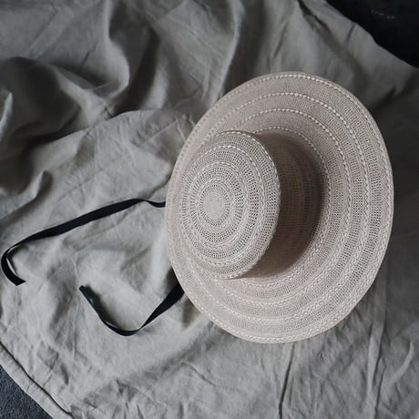 Mia Hat & Accessory lace canotier ( natural)