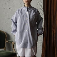 Tabrik linen puff blouse (doro-zome) | nii-B |