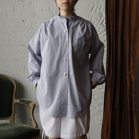 NOTA la matin blouse (white x blue)