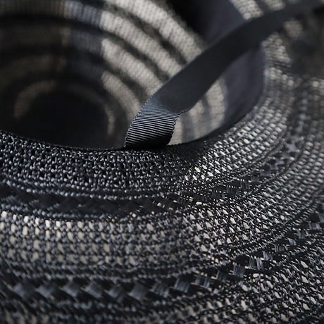 Mia Hat & Accessory lace canotier (black)
