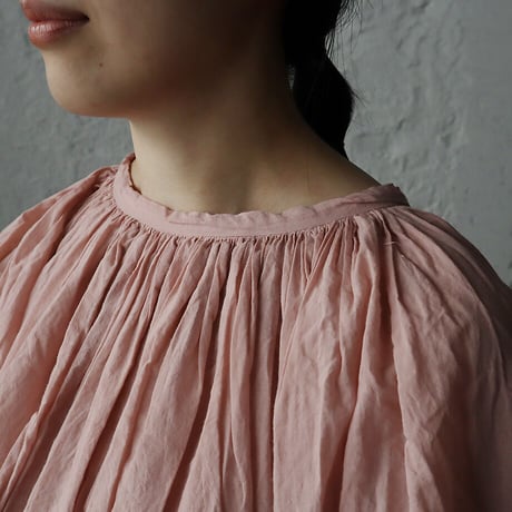 R&D.M.Co- khadi cotton  gather smock (pink)