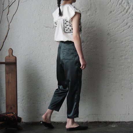 NOTA  satin pants (dark green)