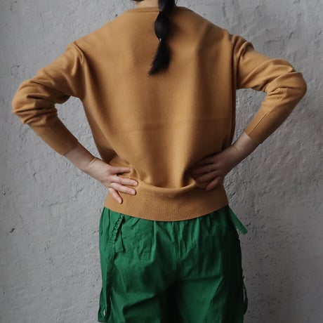 Le pivot pure wool crew neck sweater (camel)