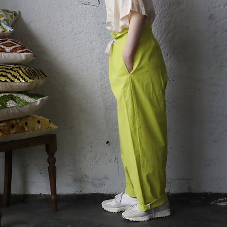.less wrap pants (neon yellow)