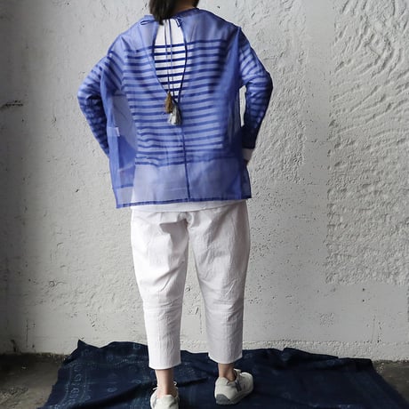 Tabrik  organdy  pullover (blue)