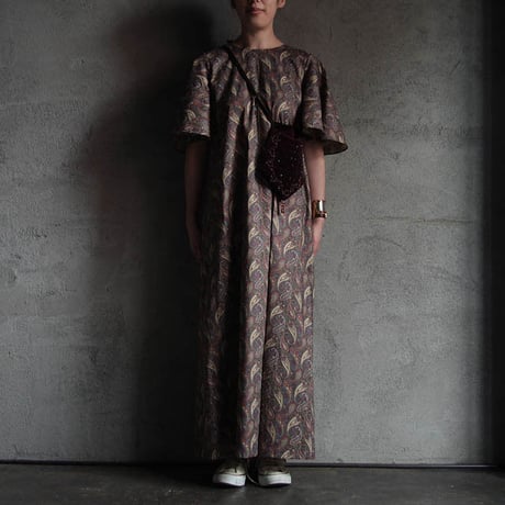 NOTA bell sleeve dress + purse  paisley