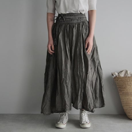 Tabrik gathered skirt (carbon black))