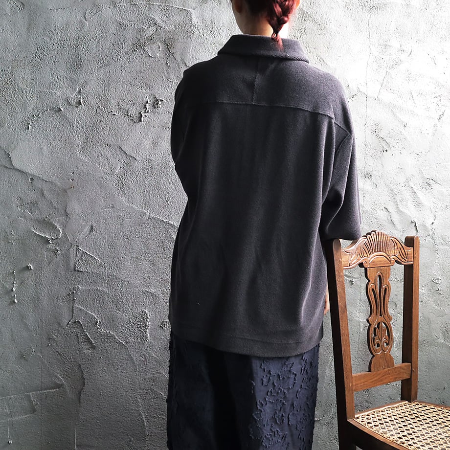 即完売　アンヌーク　Pile Polo Tops チャコールグレー anuke アンヌーク Pile Polo Tops チャコールグレー パイル